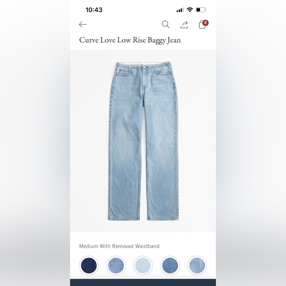 Abercrombie low rise jeans baggy